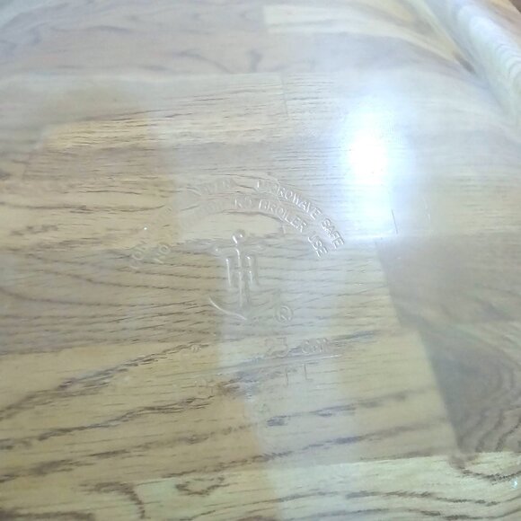 Anchor Hocking Green Pie Plate 9" glass dish 1qt scalloped edges bakeware - Picture 3 of 6